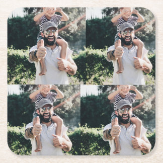Skapa din egen 4-fotokollage underlägg papper kvadrat