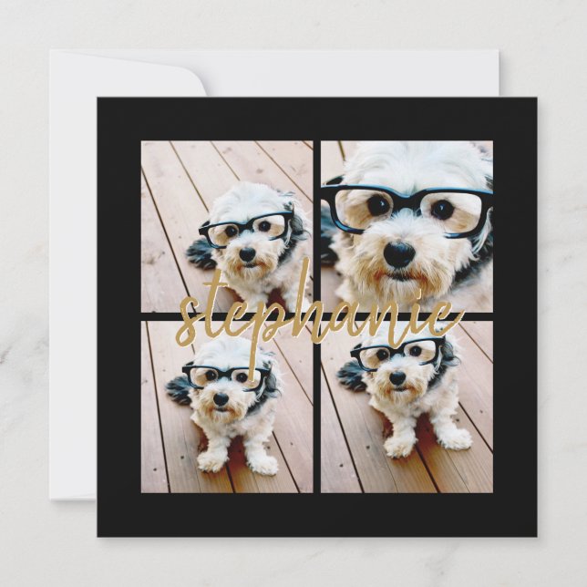 Skapa din egen 4-fotosamling - skript Namn (Framsida)