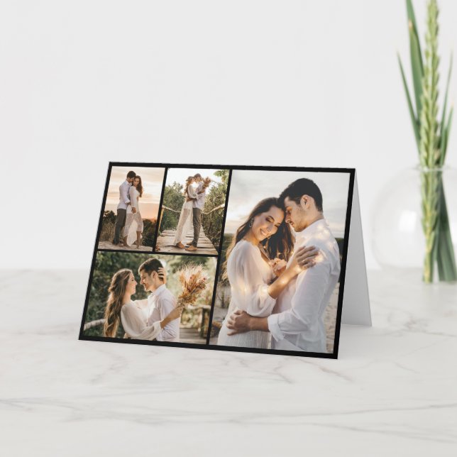 Skapa din egen 4 fotoskapa fotokollage kort (Framsida)