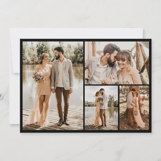 Skapa din egen 4 fotoskollage anteckningskort (Framsida)
