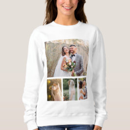 Skapa din egen 4 Photo Bröllop Collage T Shirt