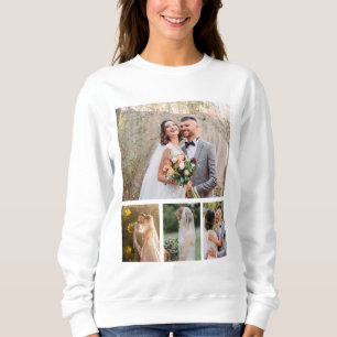 Skapa din egen 4 Photo Bröllop Collage T Shirt