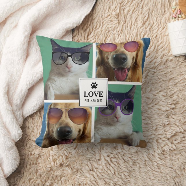 Skapa din egen 4-stifts fotokollage kudde (Filt)