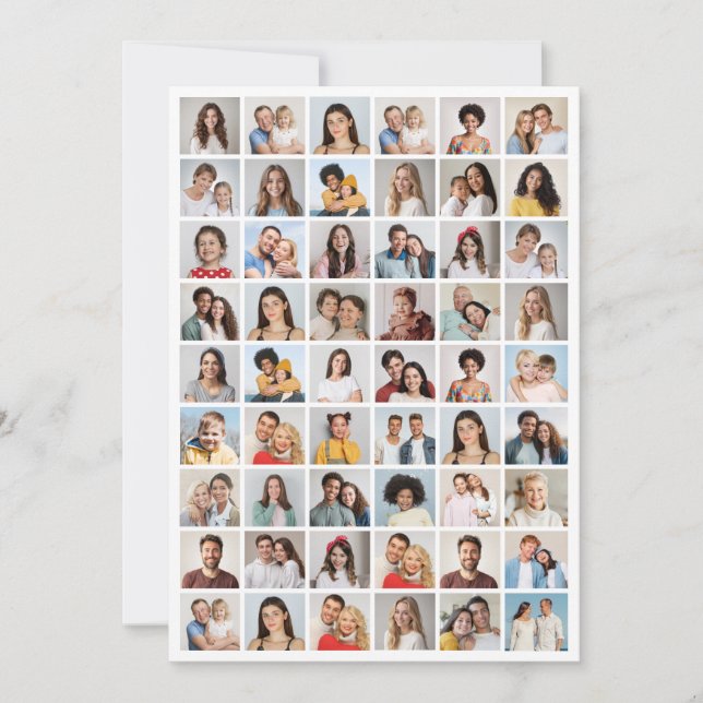 Skapa din egen 54-foto Collage Hälsning Kort (Framsida)