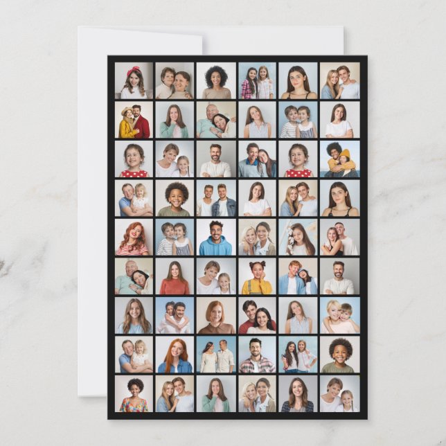 Skapa din egen 54-foto Collage Hälsning Kort (Framsida)