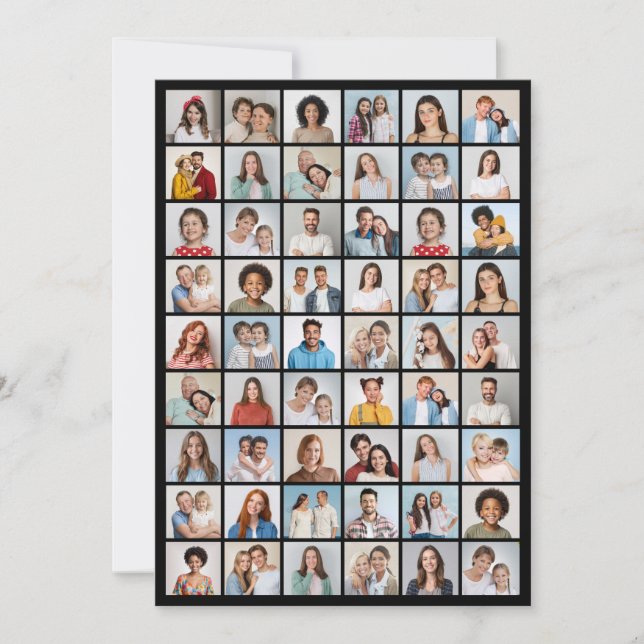 Skapa din egen 54-foto Collage Hälsning Kort (Framsida)