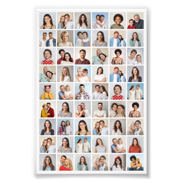 Skapa din egen 54 fotokollage fototryck (Framsidan)