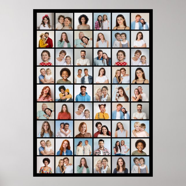 Skapa din egen 54 fotokollage Poster (Framsidan)