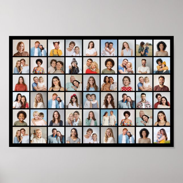 Skapa din egen 54 fotokollage Poster (Framsidan)