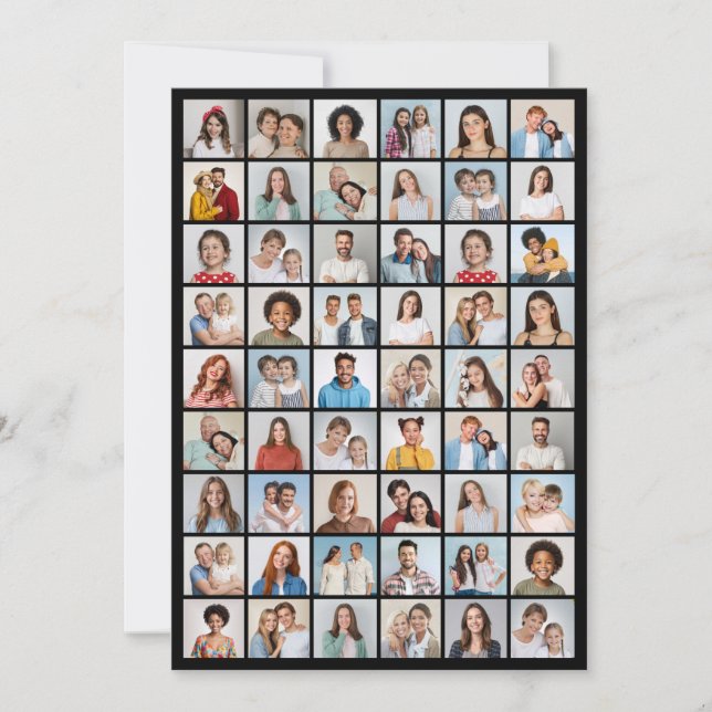 Skapa din egen 54 Photo Collage Hälsning Kort (Framsida)