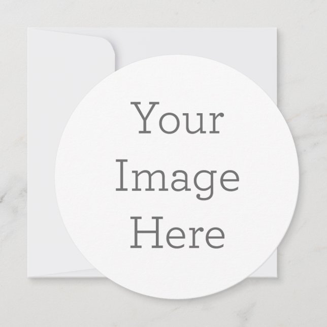 Platt inbjudan, Storlek: 13,3 x 13,3 cm, Papper: Signature matt, Hörn: Rund, Kuvert: Vit, Tryckkvalitet: Standard (Framsida)