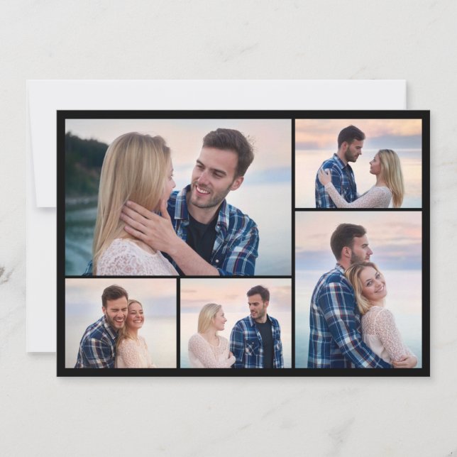 Skapa din egen 5-foto collage kort (Framsida)