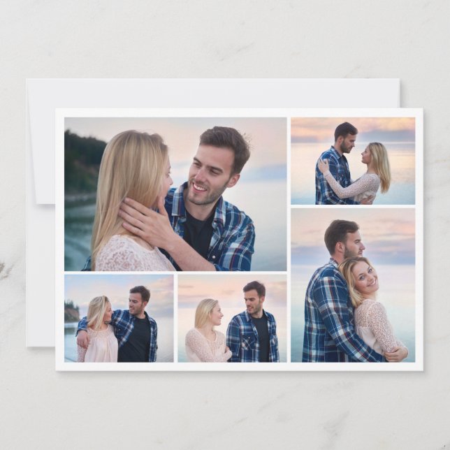 Skapa din egen 5-foto collage kort (Framsida)