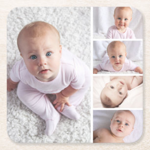 Skapa din egen 5-foto-Personlig Underlägg Papper Kvadrat