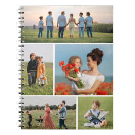 Skapa din egen 5-fotokollage anteckningsbok