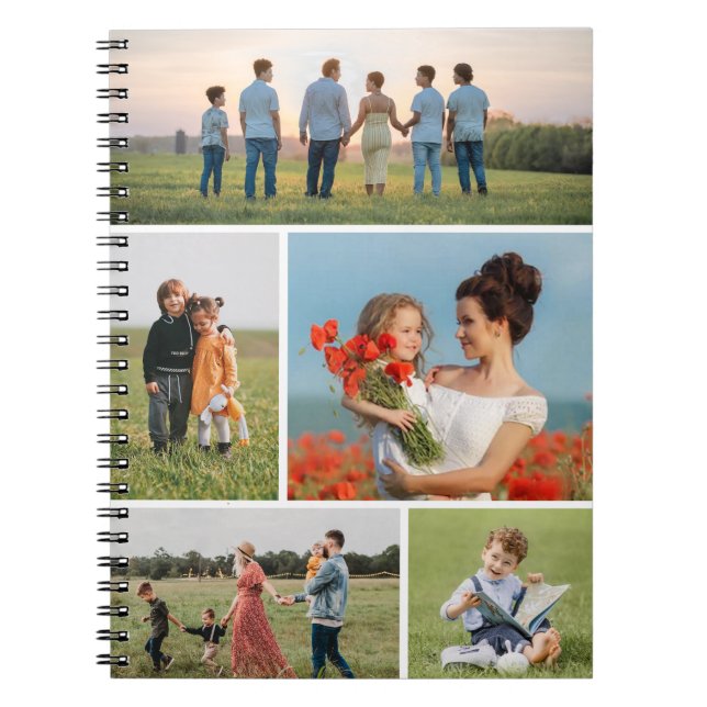Skapa din egen 5-fotokollage anteckningsbok (Framsidan)