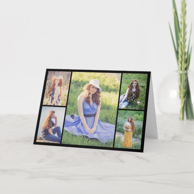 Skapa din egen 5-fotokollage anteckningskort (Framsida)