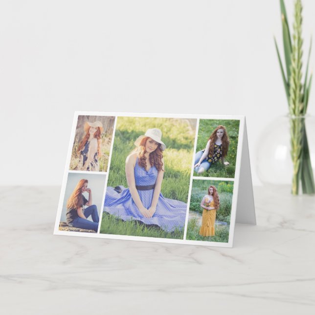 Skapa din egen 5-fotokollage anteckningskort (Framsida)