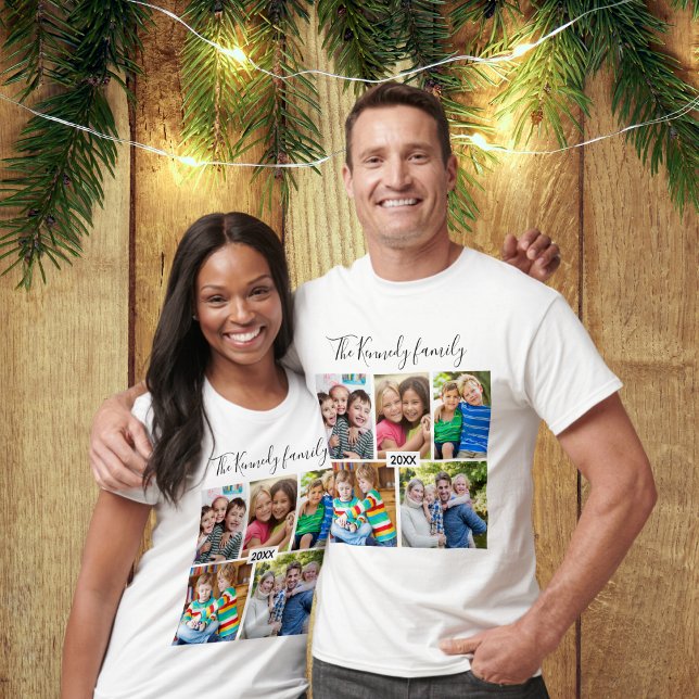Skapa din egen 5-fotokollage-familjätning t shirt (Skapare uppladdad)