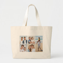 Skapa din egen 5-fotokollage jumbo tygkasse