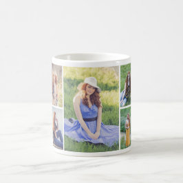 Skapa din egen 5-fotokollage kaffemugg