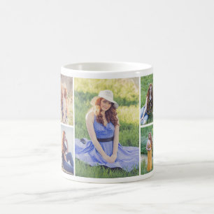 Skapa din egen 5-fotokollage kaffemugg