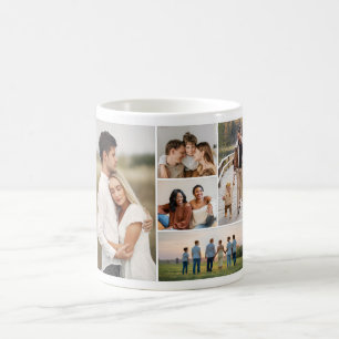 Skapa din egen 5-fotokollage kaffemugg