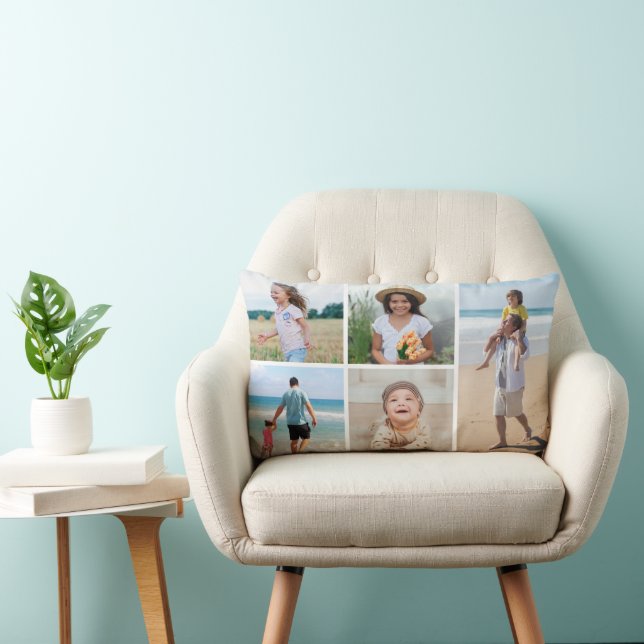 Skapa din egen 5-fotokollage lumbarkudde (Stol)