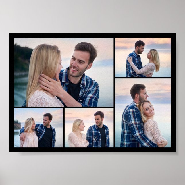 Skapa din egen 5-fotokollage poster (Framsidan)