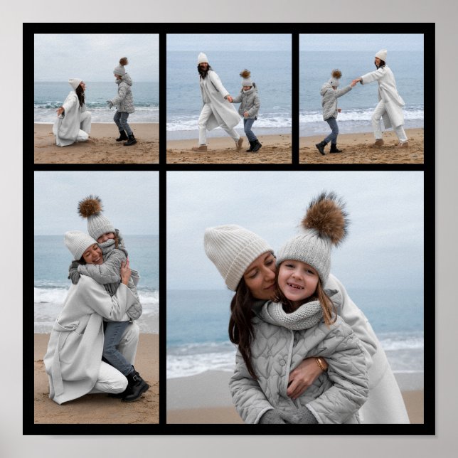 Skapa din egen 5-fotokollage poster (Framsidan)