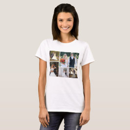 Skapa din egen 5 Photo Bröllop Collage T Shirt