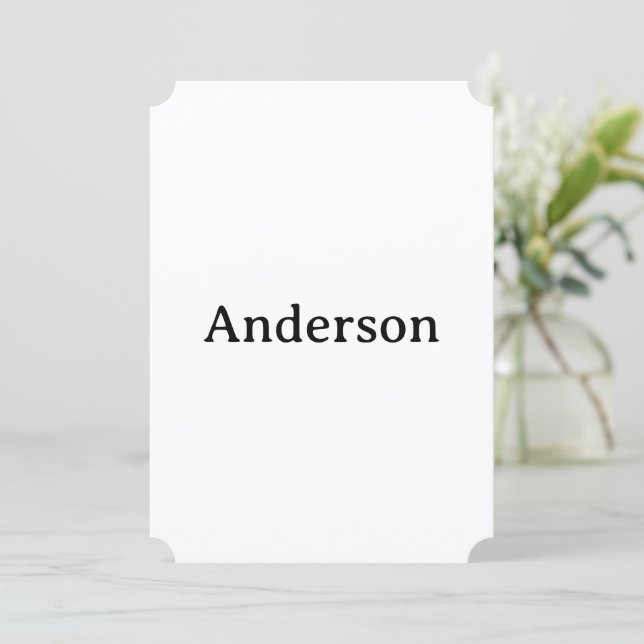 Skapa din egen 5" x 7" biljett tack kort (Stående Fram)