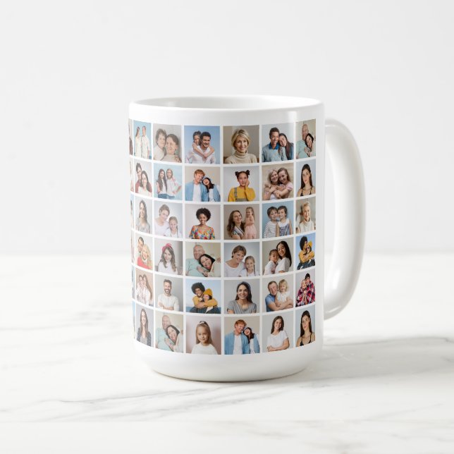 Skapa din egen 60 fotokollage kaffemugg (Framsida höger)