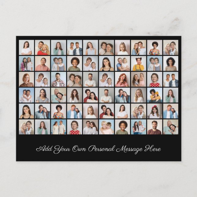 Skapa din egen 60 fotokollage lägga till din Hälsn Vykort (Framsida)