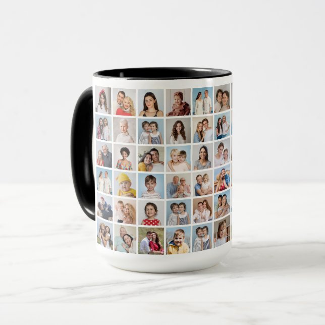 Skapa din egen 60 Photo Collage-kombination Mugg (Framsida vänster)