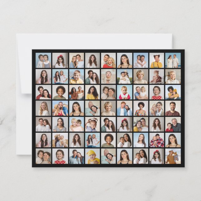 Skapa din egen 63-foto collage hälsning kort (Framsida)