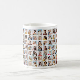 Skapa din egen 63-foto collage kaffemugg