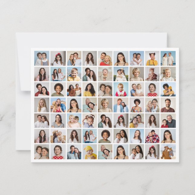 Skapa din egen 63-fotocollage hälsning kort (Framsida)