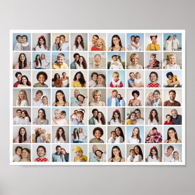 Skapa din egen 63 fotokollage poster (Framsidan)
