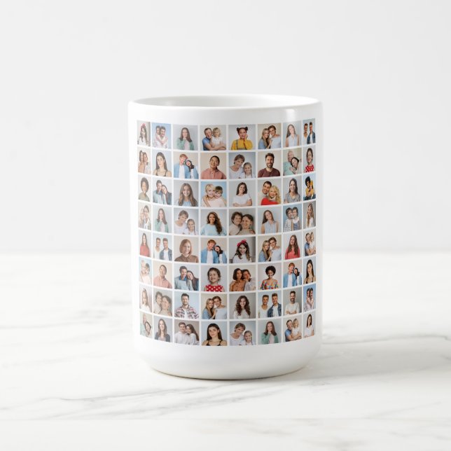 Skapa din egen 64-foto collage kaffemugg (Center)