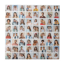 Skapa din egen 64-foto collage kakelplatta