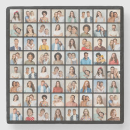 Skapa din egen 64-foto collage stenunderlägg