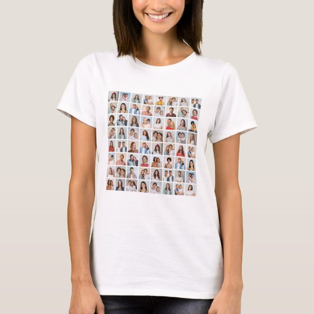 Skapa din egen 64-foto collage t shirt (Framsida)