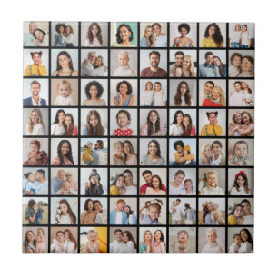 Skapa din egen 64 fotokollage kakelplatta