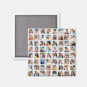 Skapa din egen 64 fotokollage magnet