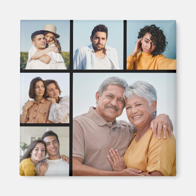 Skapa din egen 6-fotocollage  magnet (Framsidan)