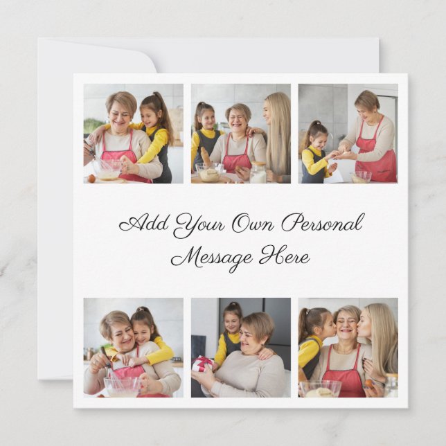 Skapa din egen 6-fotogalleri Lägg till din hälsnin Inbjudningar (Framsida)