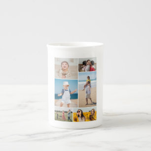 Skapa din egen 6-fotokollage benporslin mugg