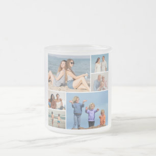 Skapa din egen 6-fotokollage frostad glasmugg