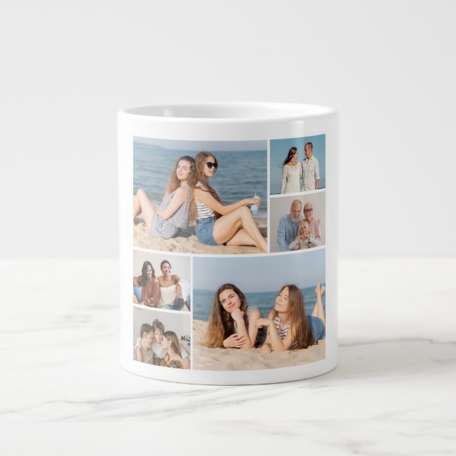 Skapa din egen 6-fotokollage jumbo mugg (Framsidan)